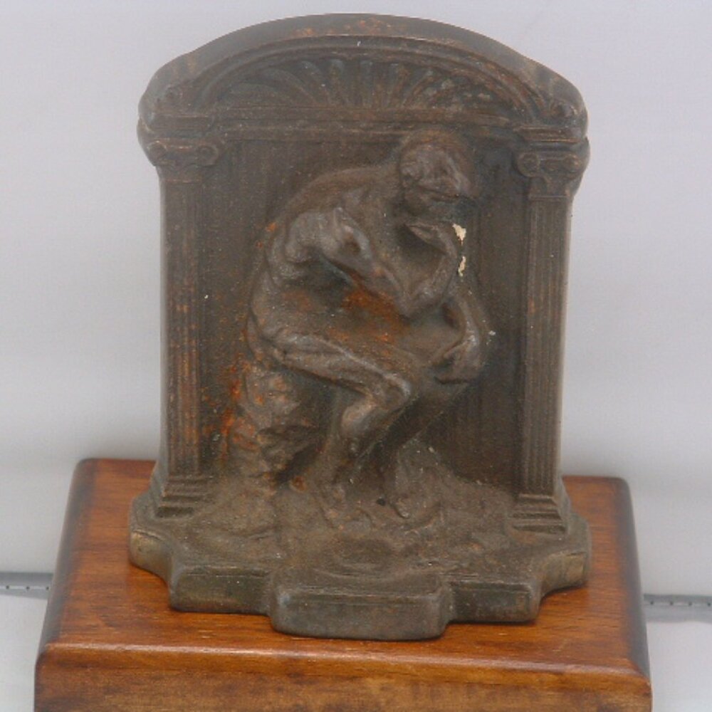 Pre- Owned Vintage Thing Man Cast Iron Book Ends